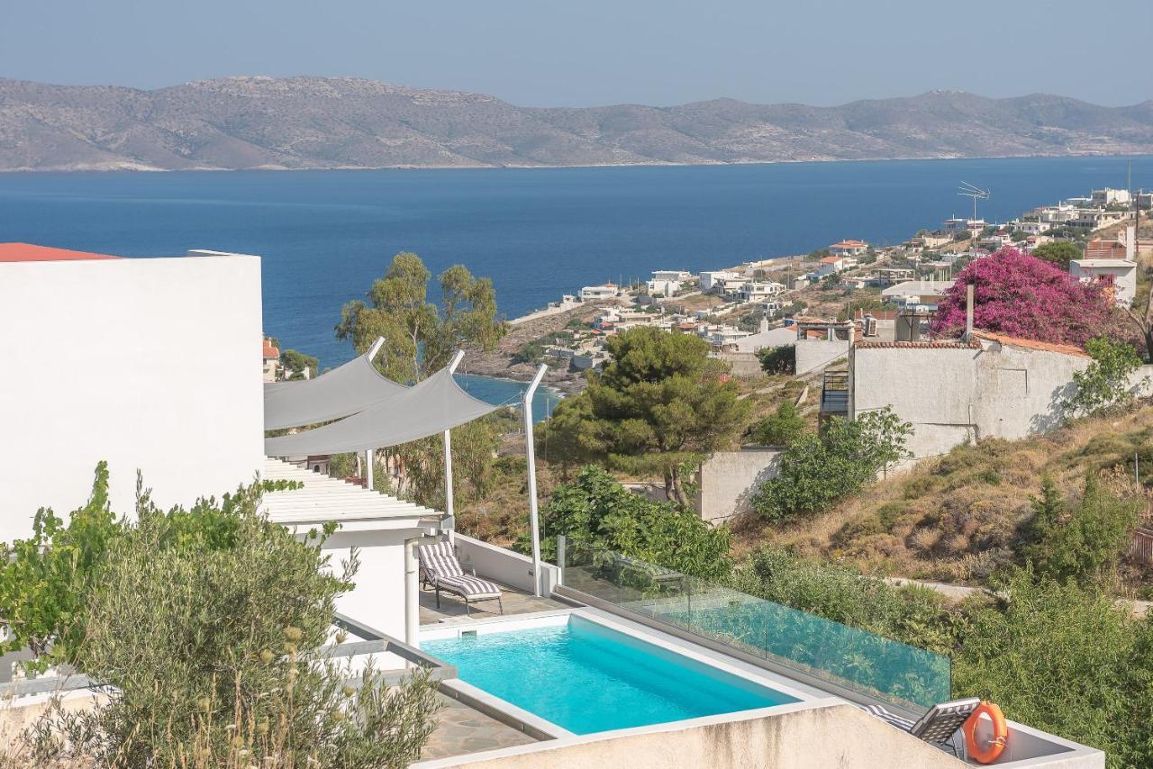 Villa Luna Private Heated Hydro Pool Bbq Beach 4Min Agia Marina Mikrolimanou المظهر الخارجي الصورة
