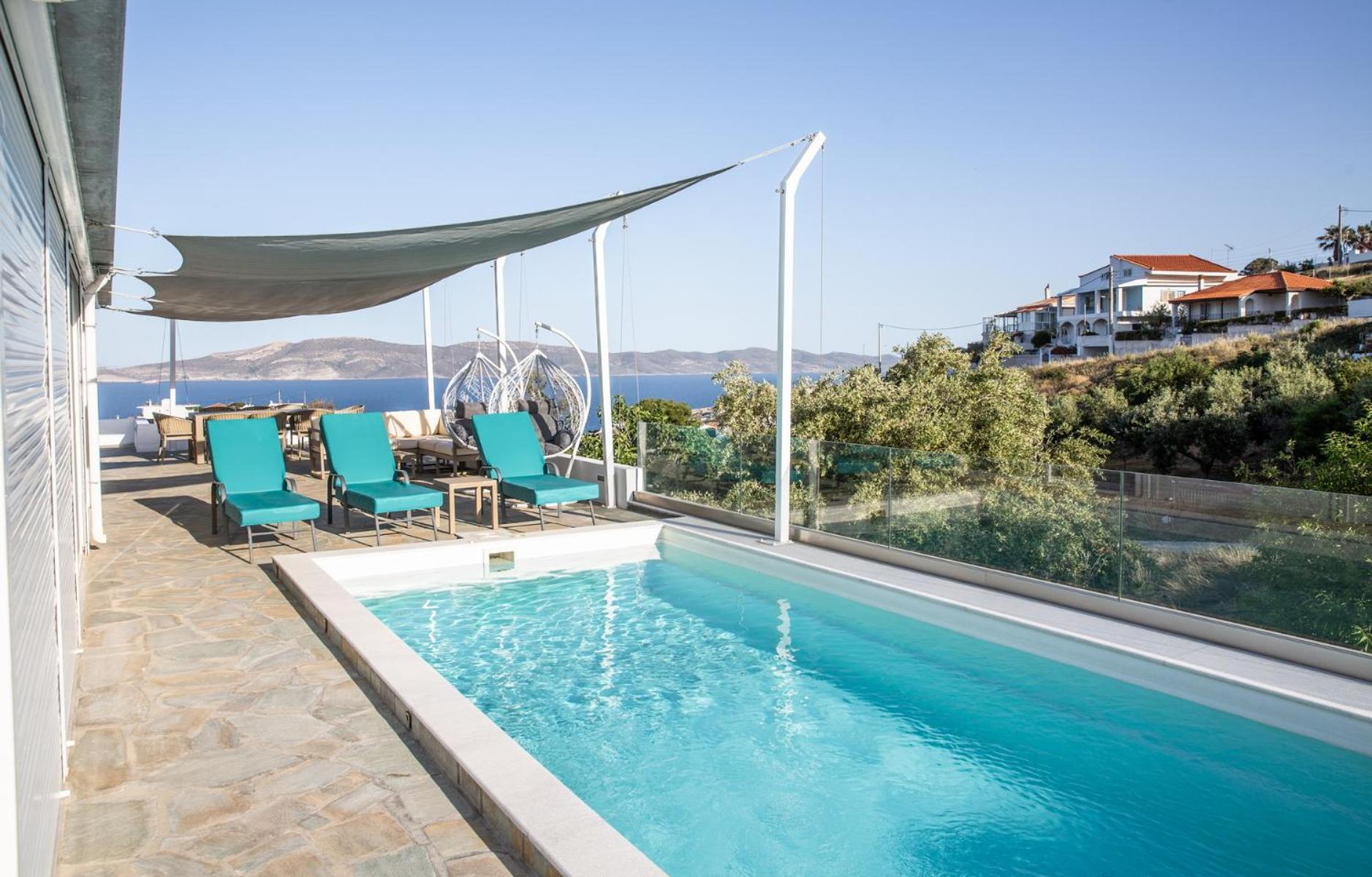 Villa Luna Private Heated Hydro Pool Bbq Beach 4Min Agia Marina Mikrolimanou المظهر الخارجي الصورة